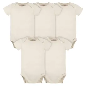 5-Pack Baby Natural Premium Short Sleeve Onesies® Bodysuits