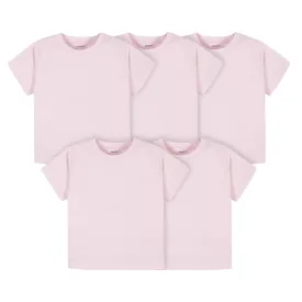 5-Pack Infant & Toddler Light Pink Premium Short Sleeve Tees