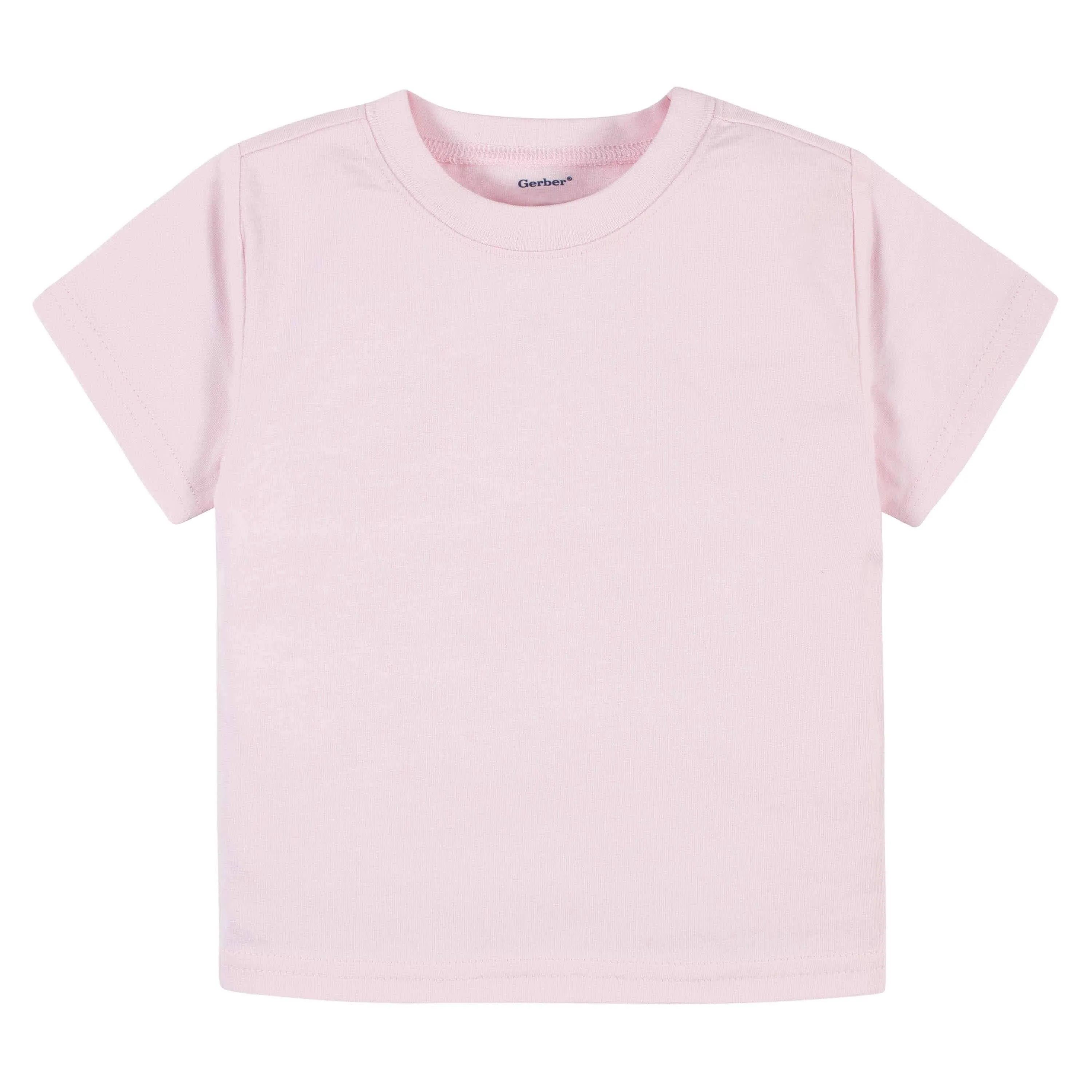 5-Pack Infant & Toddler Light Pink Premium Short Sleeve Tees