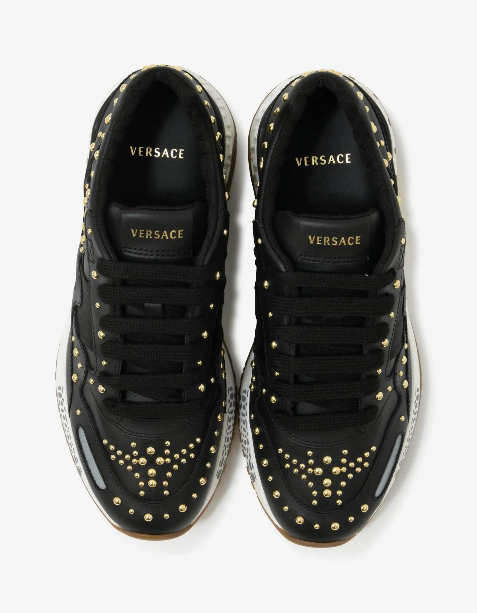 Achilles Black Studded Trainers -