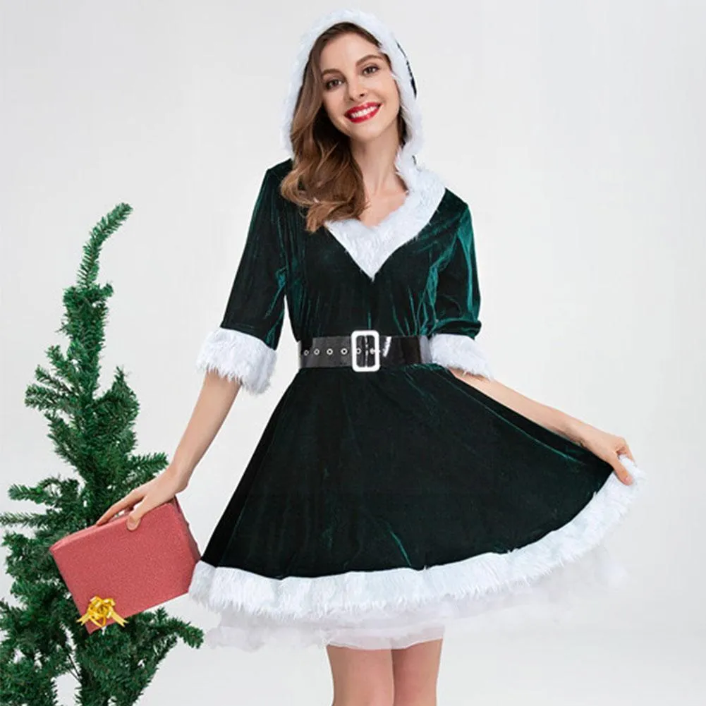 Amy Fashion - Christmas Adult Half Sleeve Ladies Dress