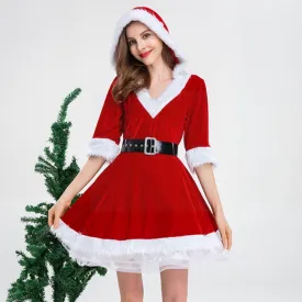 Amy Fashion - Christmas Adult Half Sleeve Ladies Dress