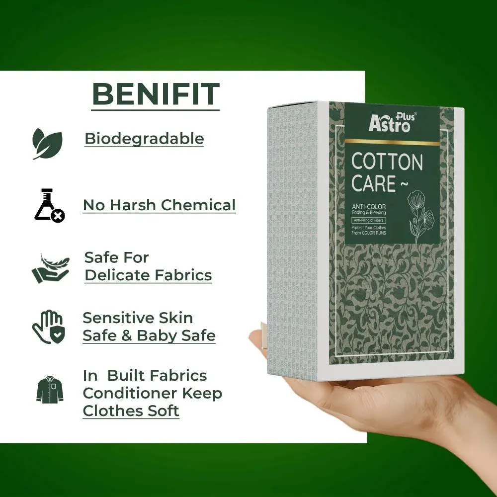 Astro Plus  Cotton Care Liquid Pouch I Best Detergent for Cotton Clothes | Anti-Color Fading & Bleeding Expert Care For Cotton Ware