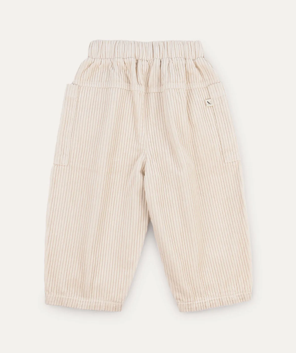 Barrel Leg Cord Trouser - Neutral  Winter White