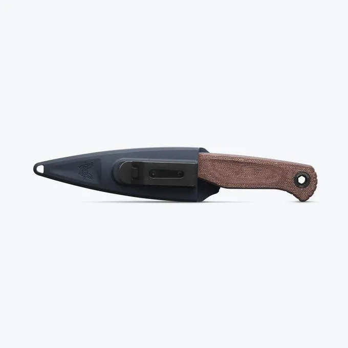 Benchmade 203BT-01 Dacian 3.54" Blue Cerakote CPM-Magnacut Brown Canvas Micarta Handles Ambidextrous Sheath