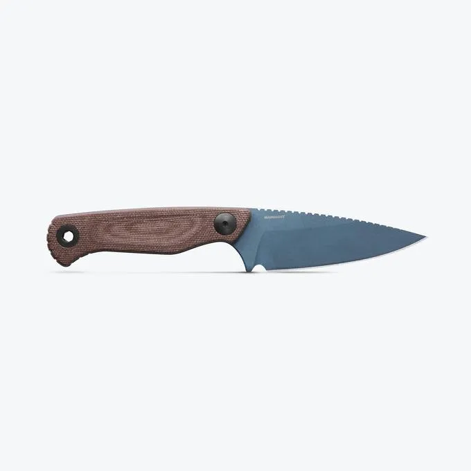 Benchmade 203BT-01 Dacian 3.54" Blue Cerakote CPM-Magnacut Brown Canvas Micarta Handles Ambidextrous Sheath