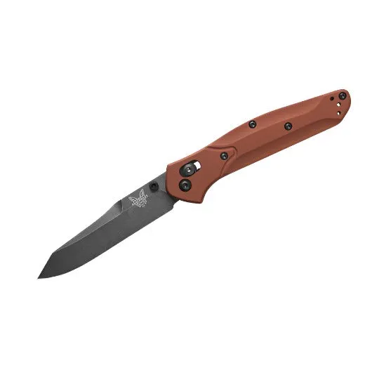 BENCHMADE OSBORNE 940BK-03 3.4" DLC BATTLEWASH CPM-MAGNACUT BURNT COPPER ALUMINUM HANDLES