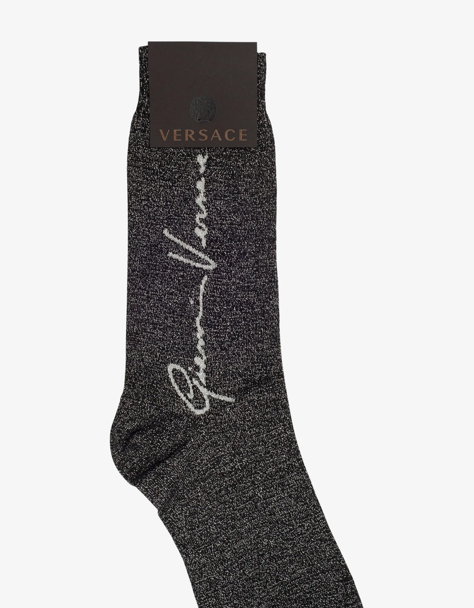 Black & Silver GV Signature Socks