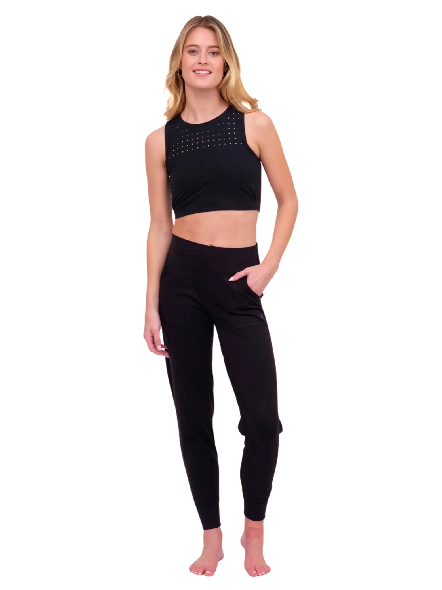 Black Laser Cut Sports Bra