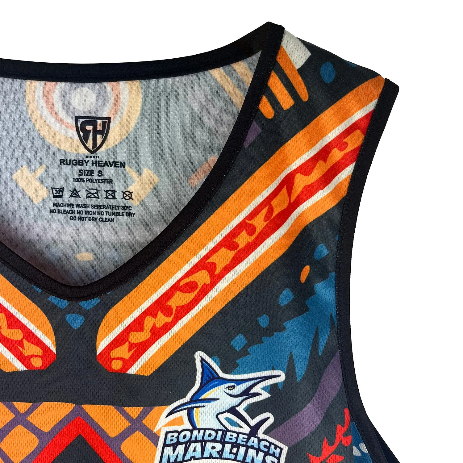 Bondi Beach Marlins Mens Rugby Singlet