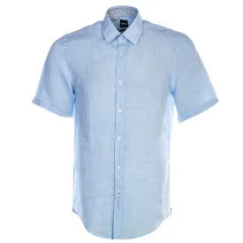 BOSS Luka_2 Short Sleeve Shirt in Sky Blue