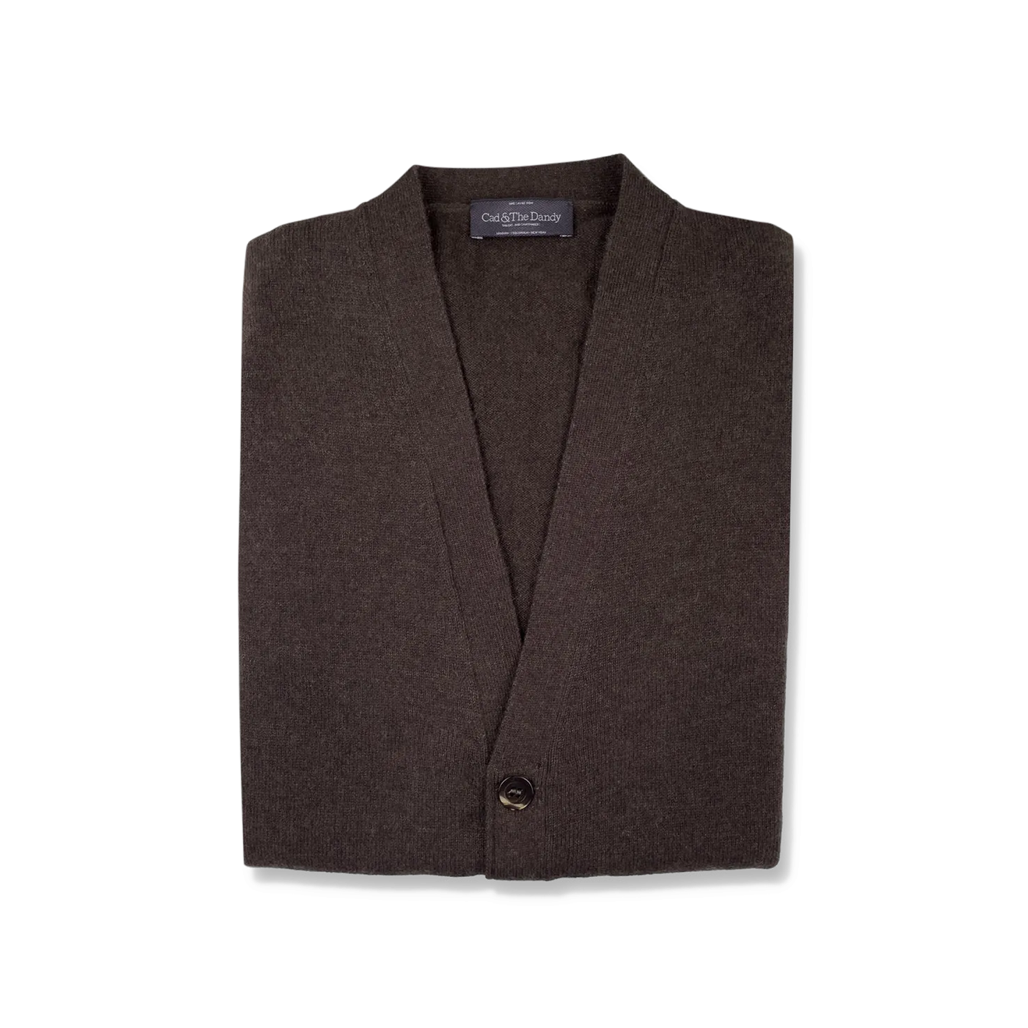 Cashmere Sleeveless Cardigan in Chocolate Brown