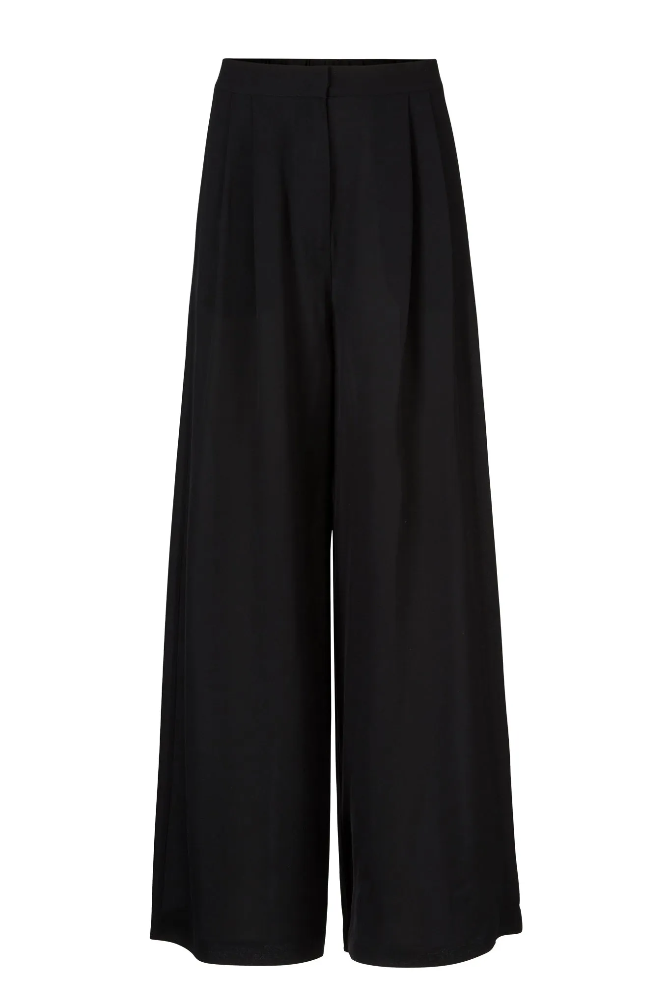 CECCO PANTS - BLACK - SILK GEORGETTE