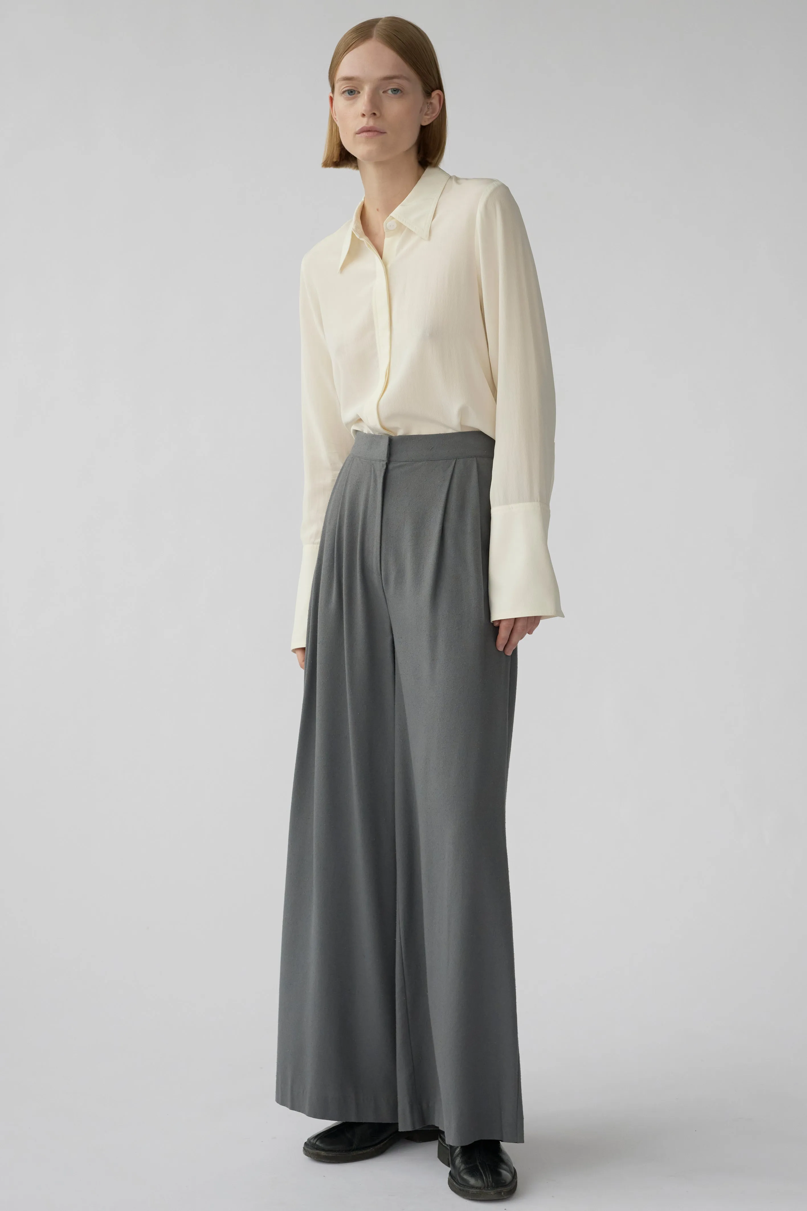 CECCO PANTS - STONE - RAW SILK