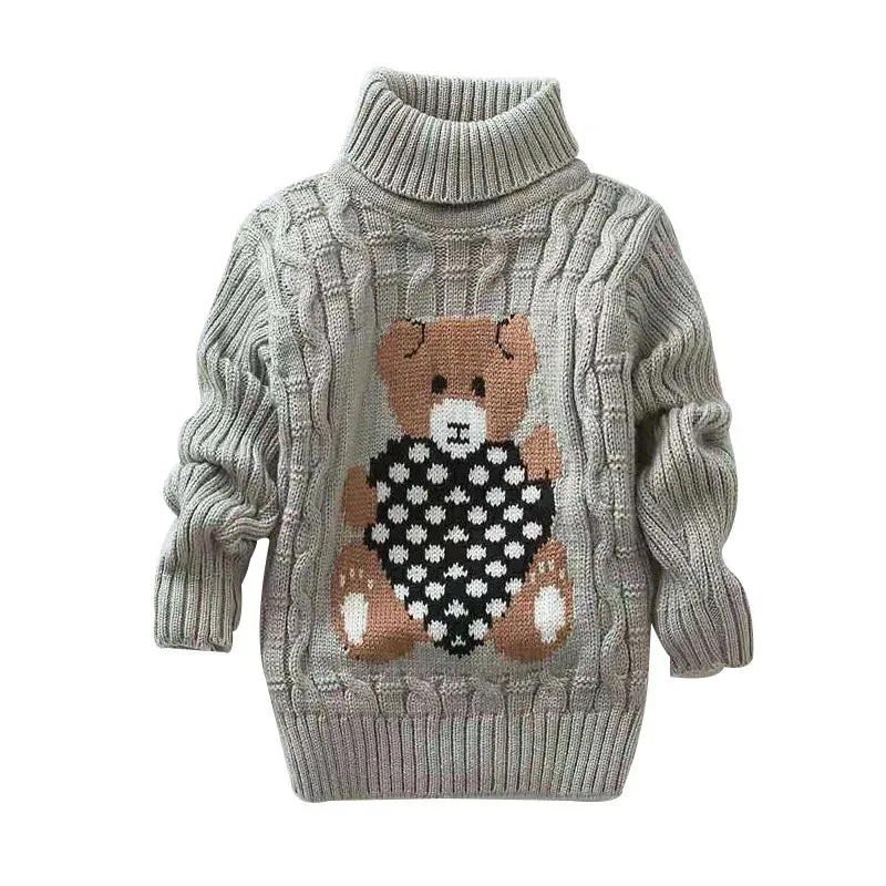 children's sweater Autumn Winter boy girl Knitted bottoming turtleneck shirts teenager solid high collar pullover sweater1-16Y