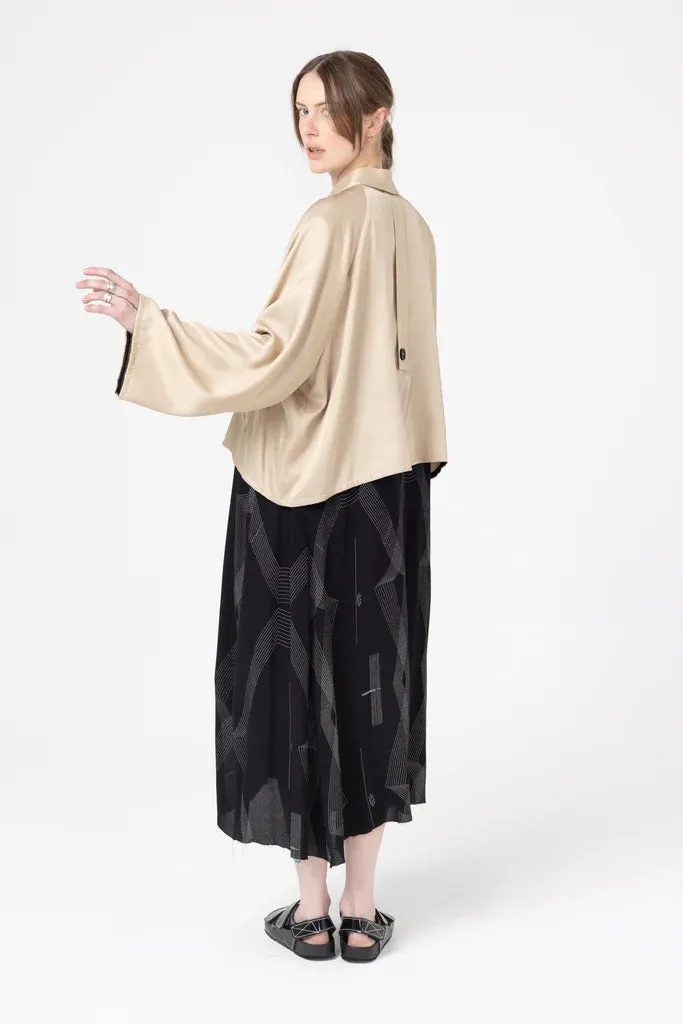 Company of Strangers Impression Jacket - Shiny Viscose Twill - Champagne