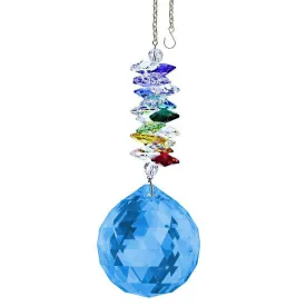 Crystal Ornament Medium Saphire Crystal Ball Prism Colorful Swarovski Crystals 4-/12-inch