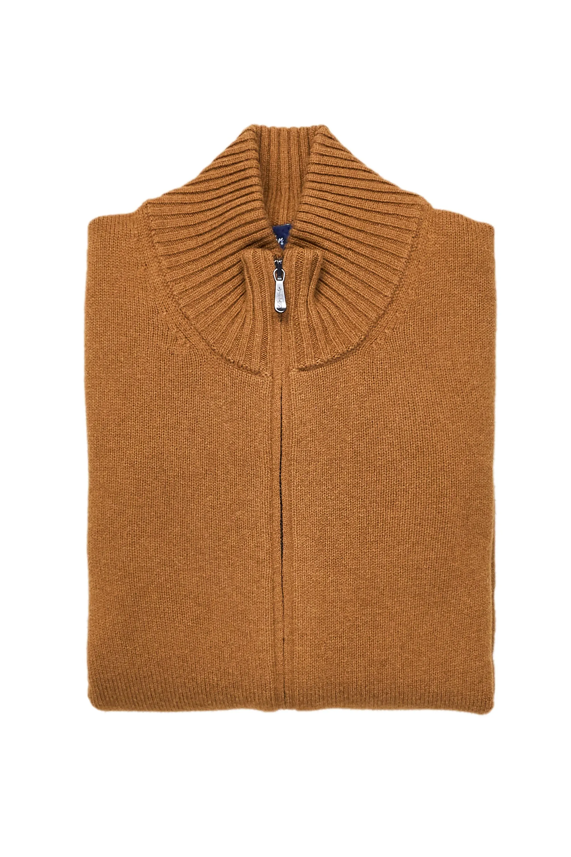 Drumohr Light Brown Full Zip Cashmere Cardigan