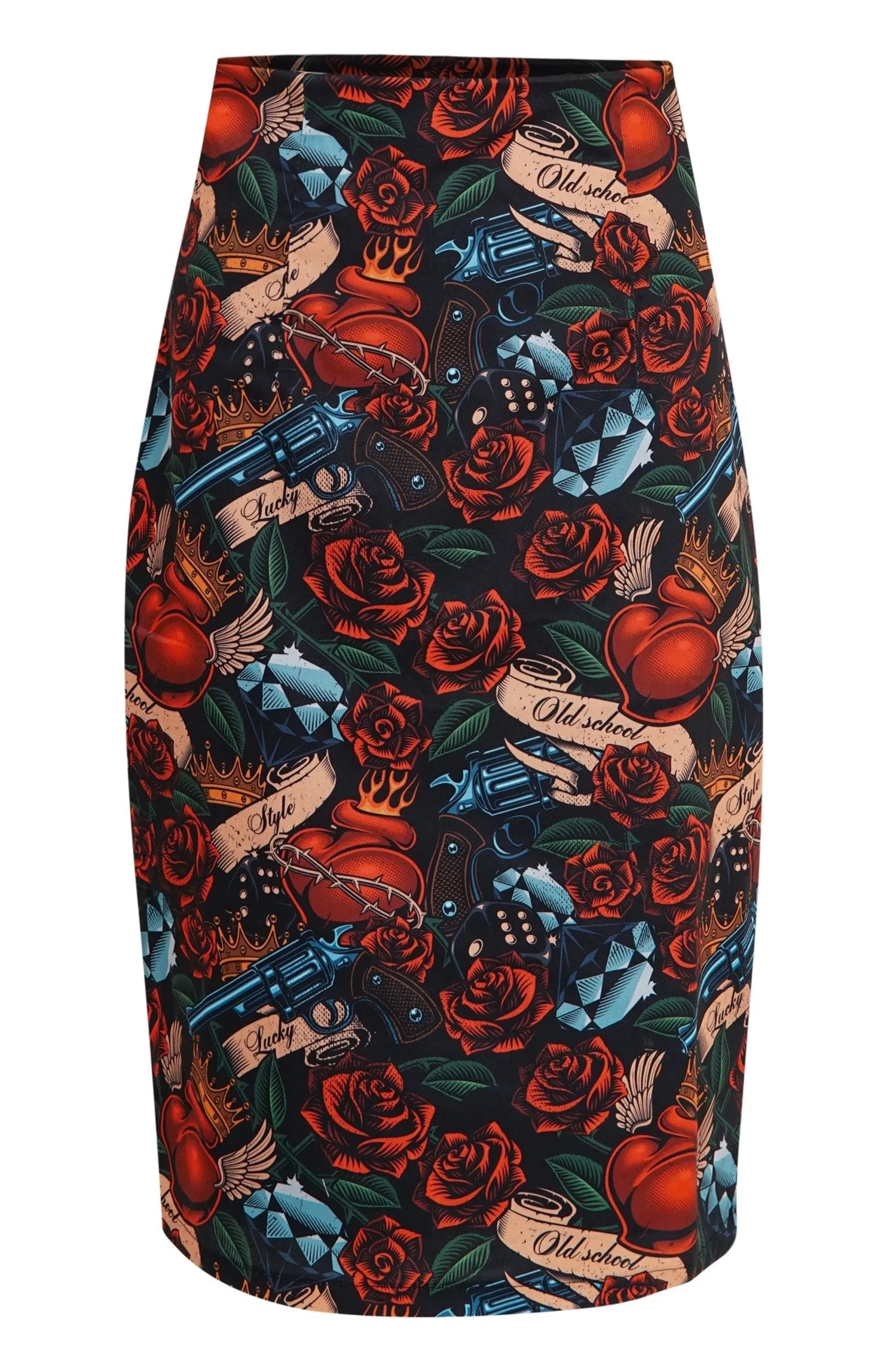 Falda Guns N' Roses Pencil Skirt