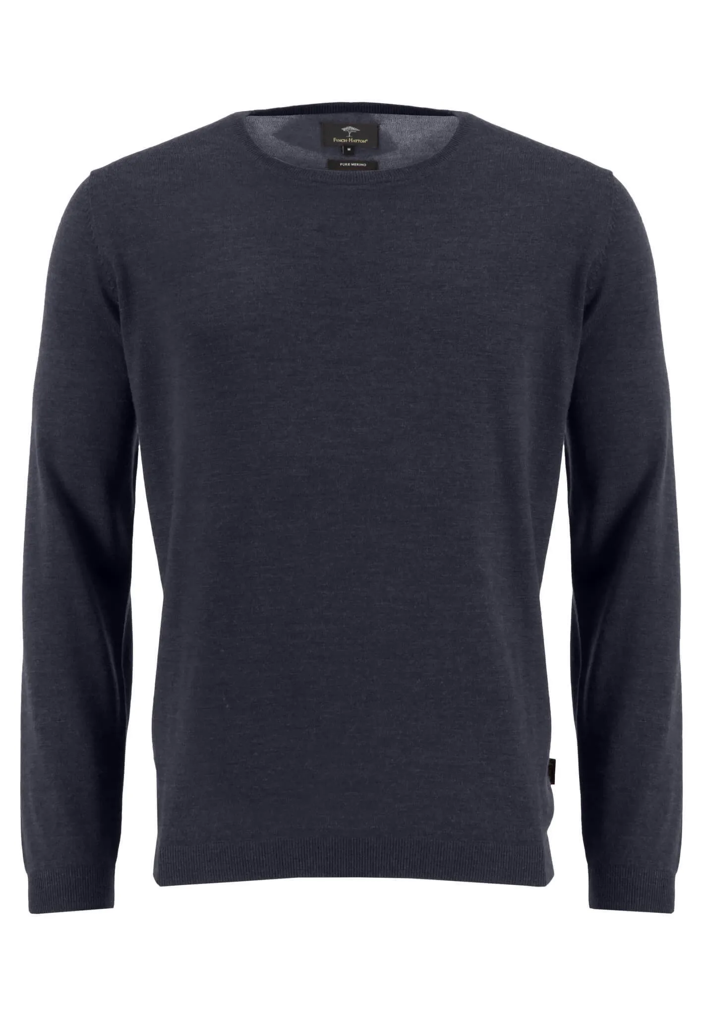 FYNCH HATTON® Merino Crew Jumper/Navy - New AW22