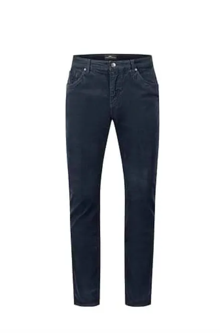 FYNCH HATTON® Regular Fit Soft Corduroy Jeans/Navy Blue - New AW24