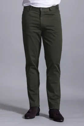 Hastin Brushed Cotton Chino: Evergreen