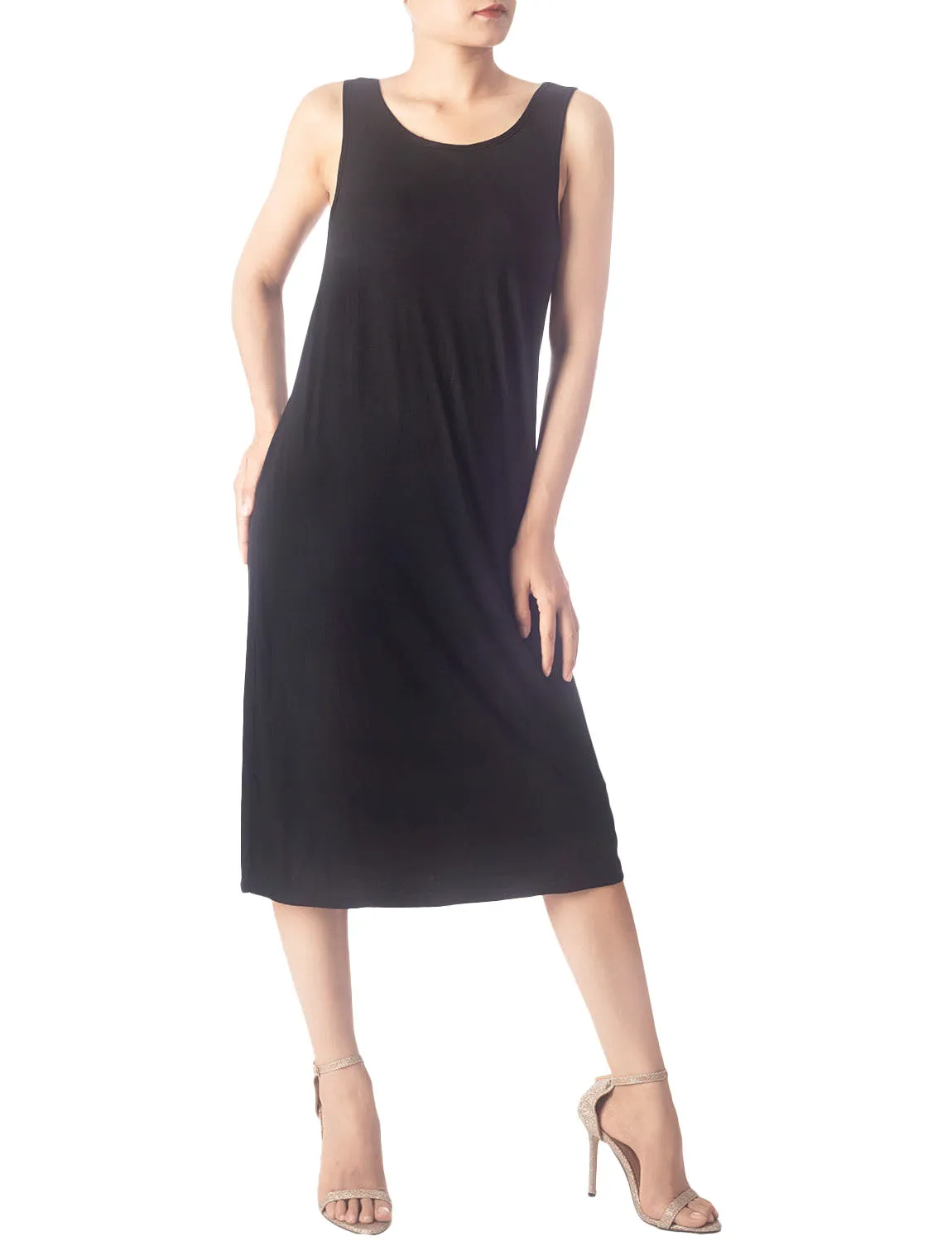 iB-iP Women's Modal Cozy Knee Length Casual Relaxed Full Slip