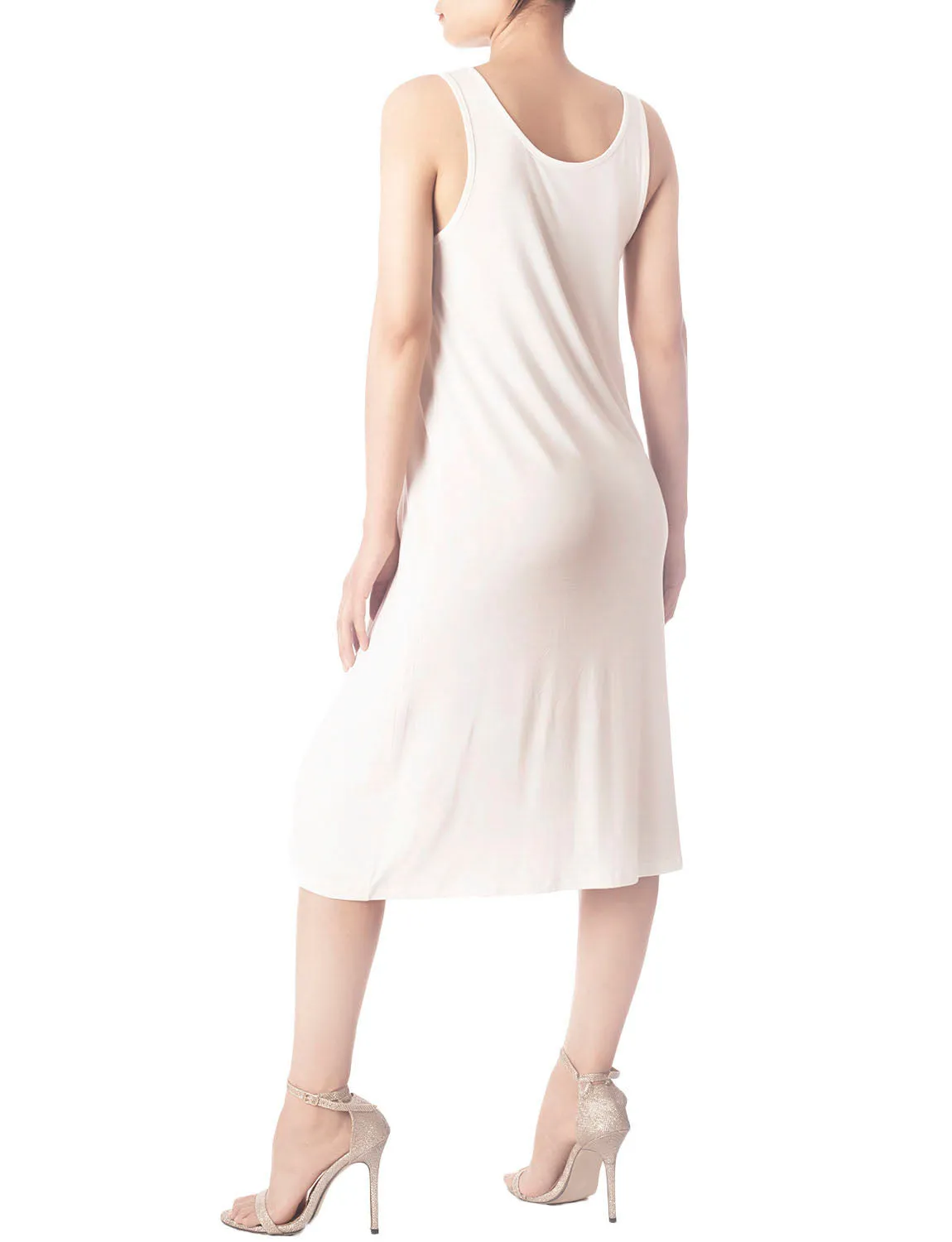 iB-iP Women's Modal Cozy Knee Length Casual Relaxed Full Slip