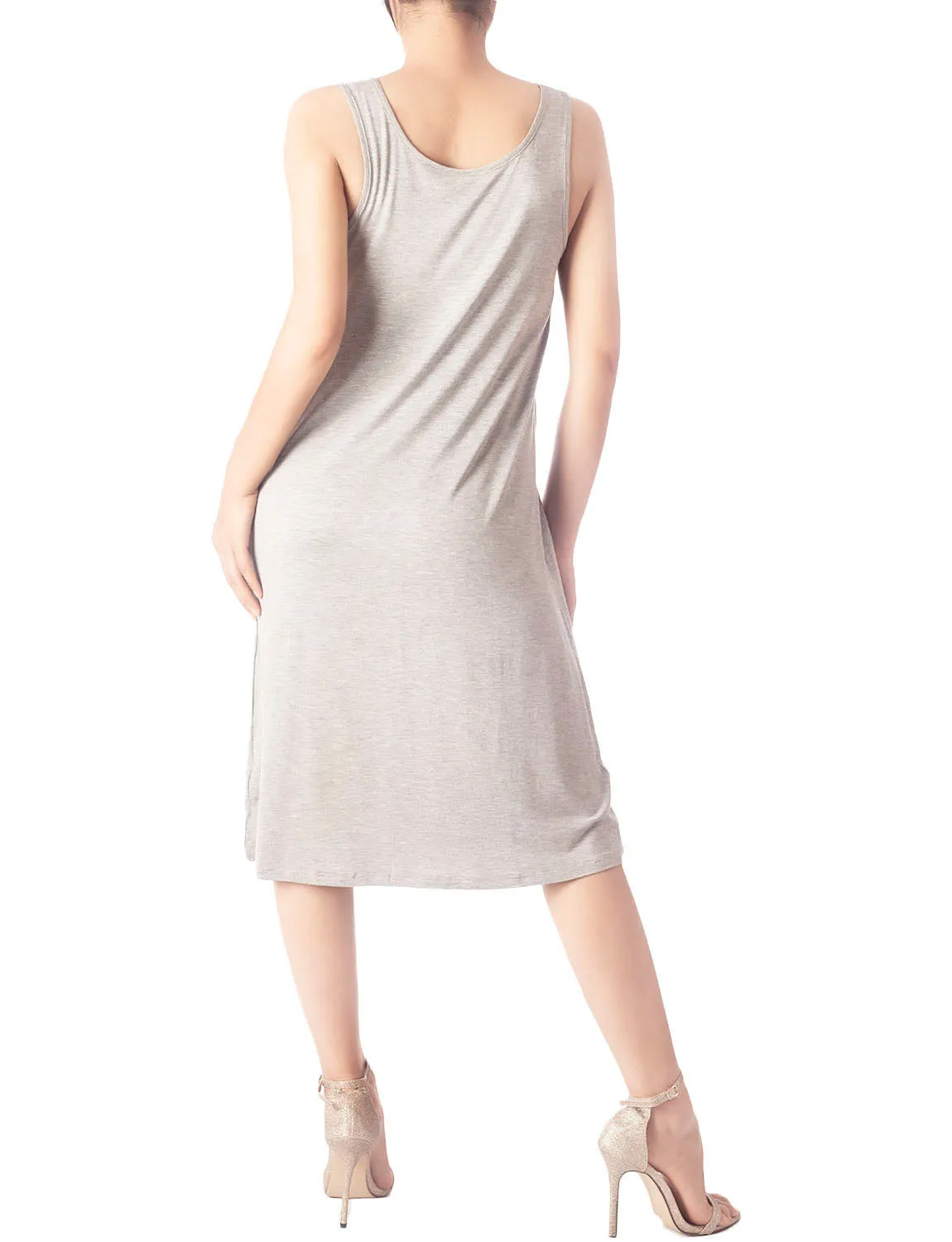 iB-iP Women's Modal Cozy Knee Length Casual Relaxed Full Slip