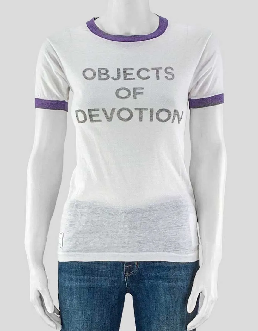 Icons Objects Of Devotoin White Printed Tee Size Small