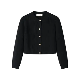 KNIT CARDIGAN-BLACK