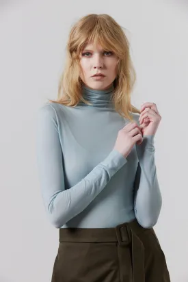 Laing - Tencel Layering Polo - Milk/Pale Cerulean/Cafe