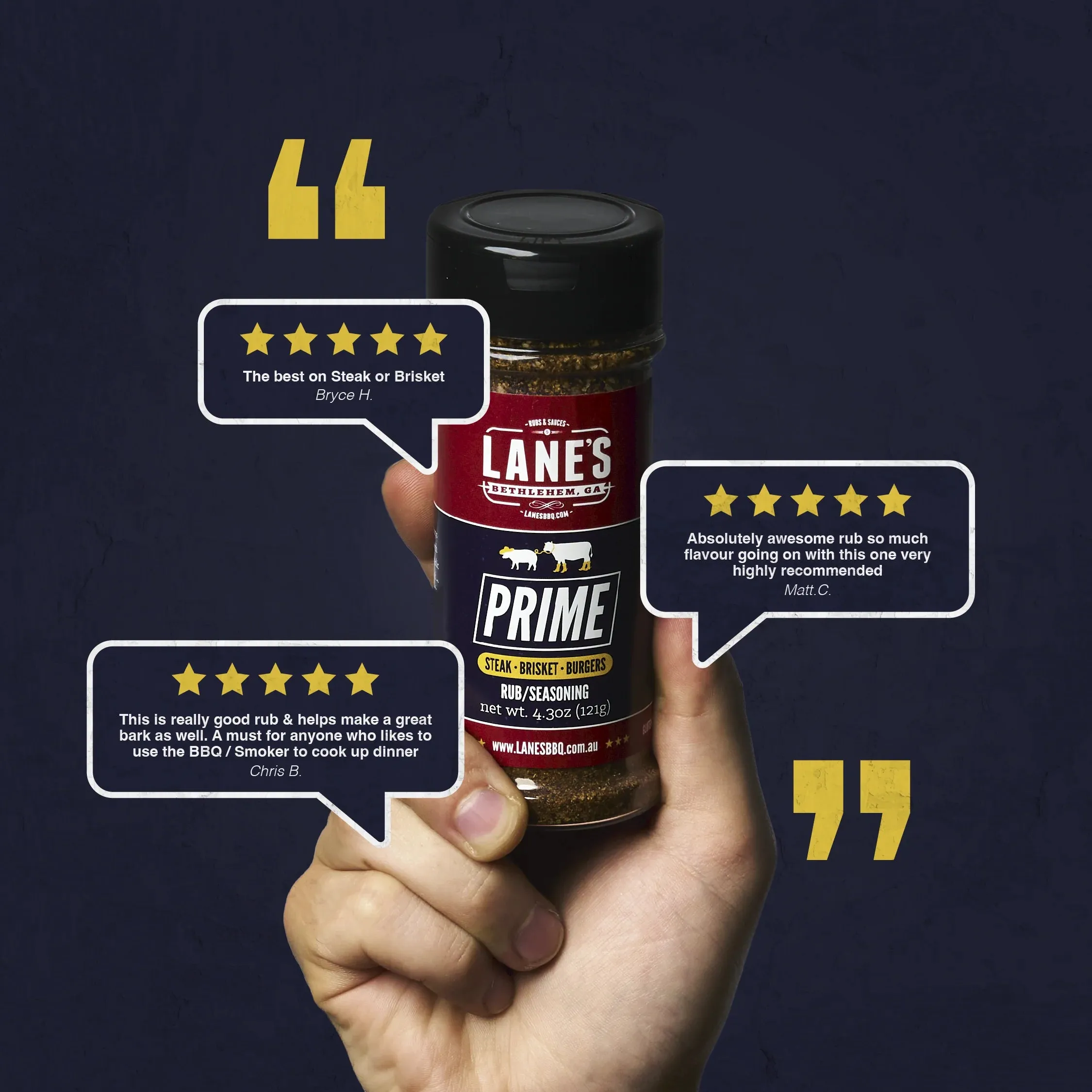 Lanes BBQ Pitmaster Seasoning- PRIME- 323G