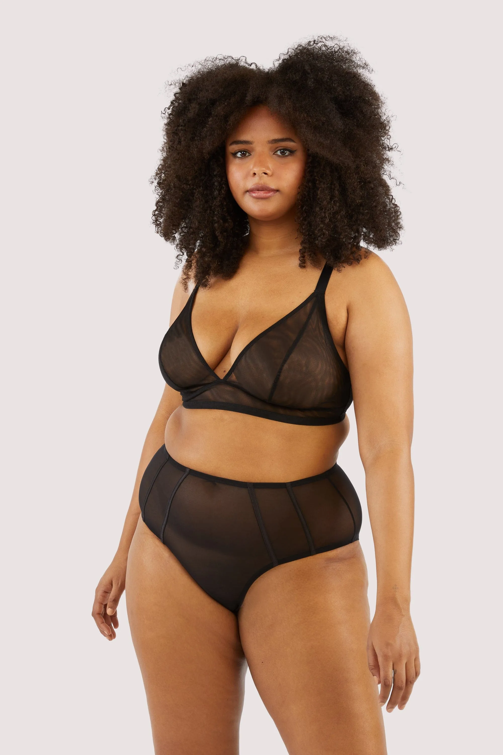 Maria Black Mesh High Waisted Brief