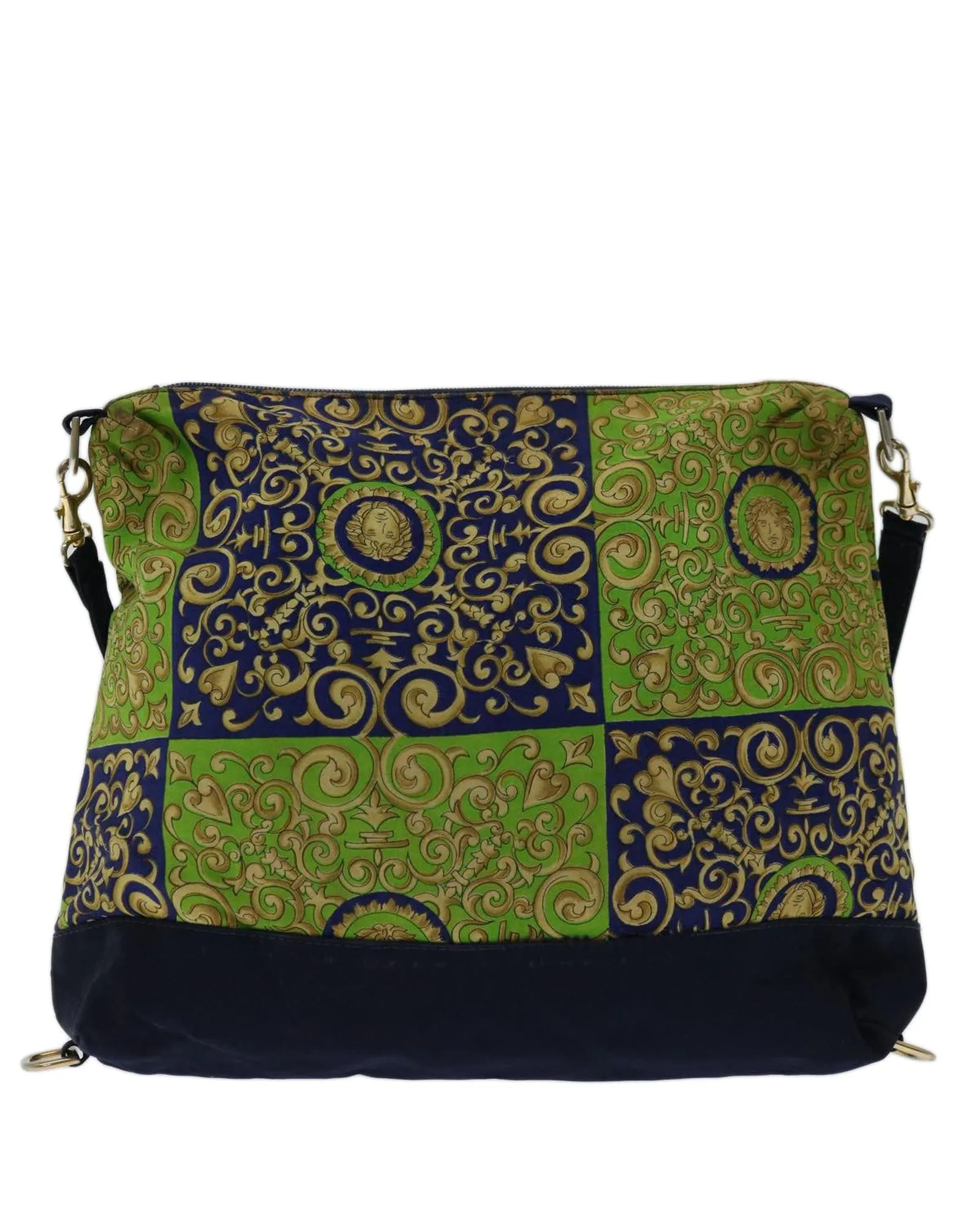 Navy Canvas Shoulder Bag by Gianni Versace