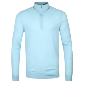 Paul Smith Half Zip Knitwear in Sky Blue