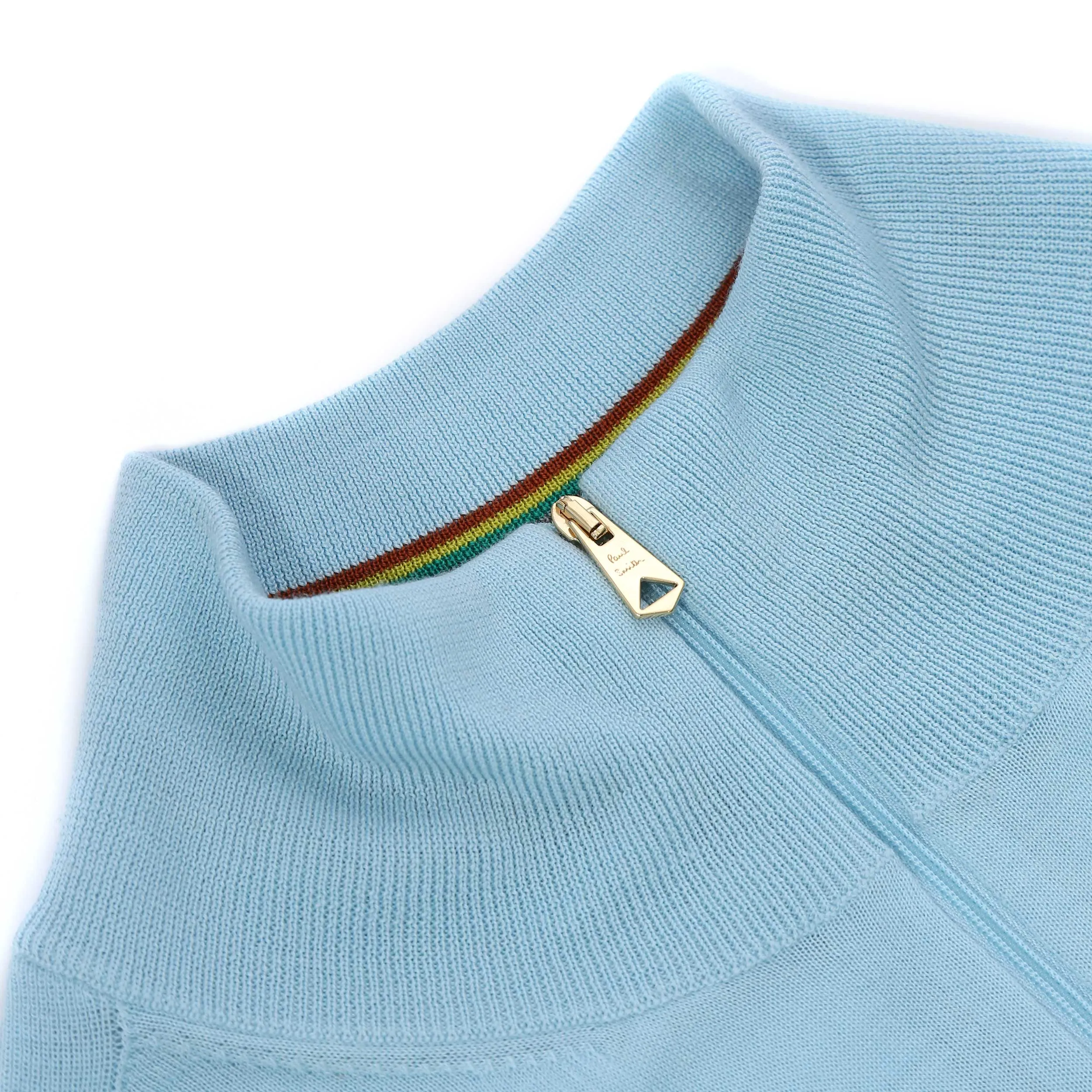 Paul Smith Half Zip Knitwear in Sky Blue