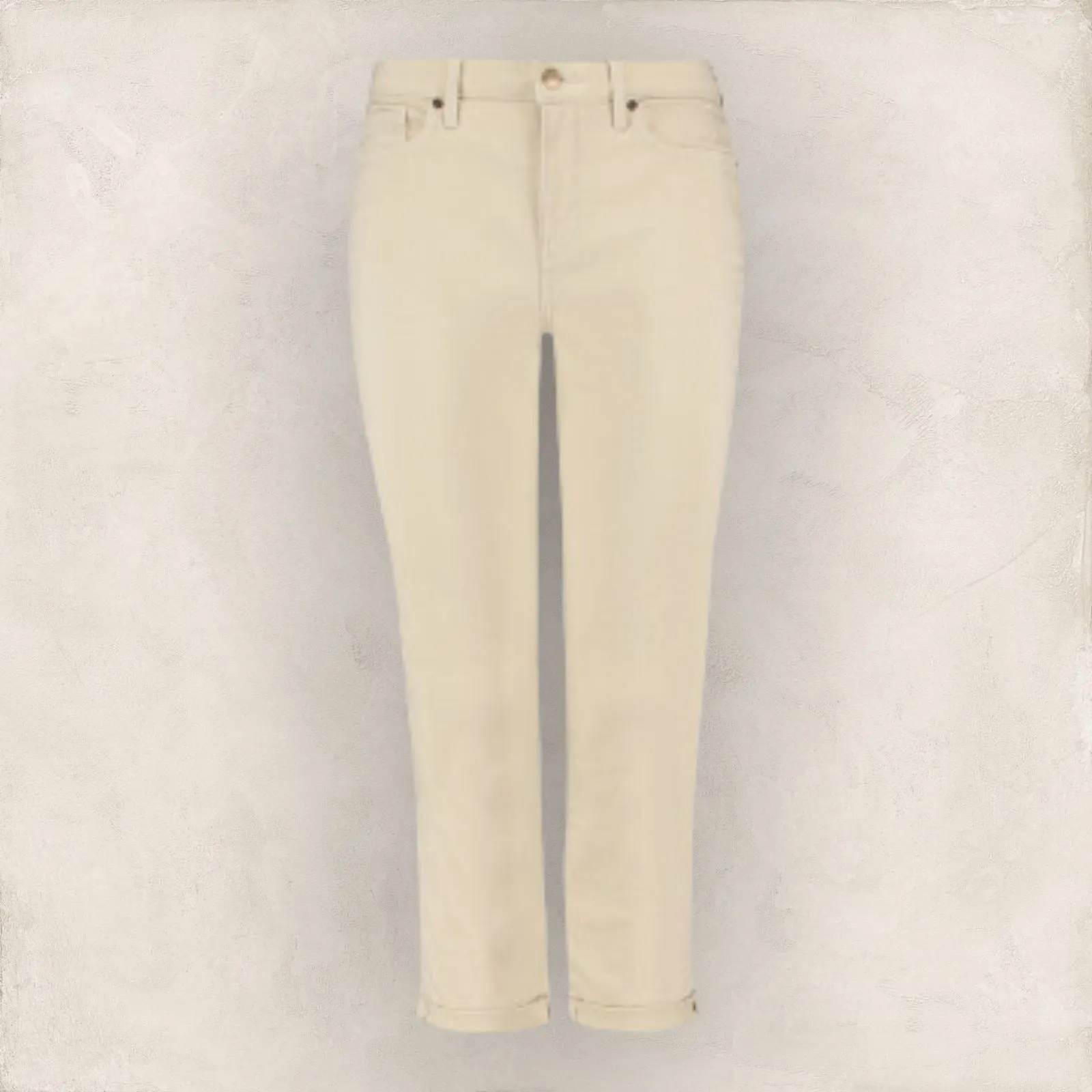 Pomodoro Sand Cotton Cropped Stretch Jeans  UK 18  US 14 EU 46