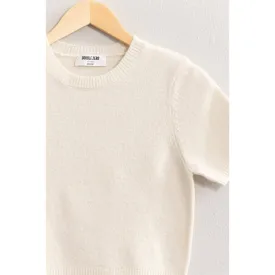 Quarter Knit Sweater - Cream