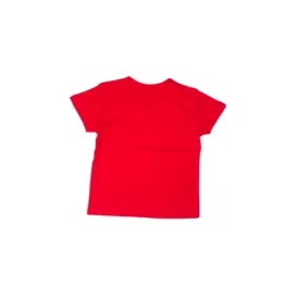 Red Cotton Short-Sleeve Tee