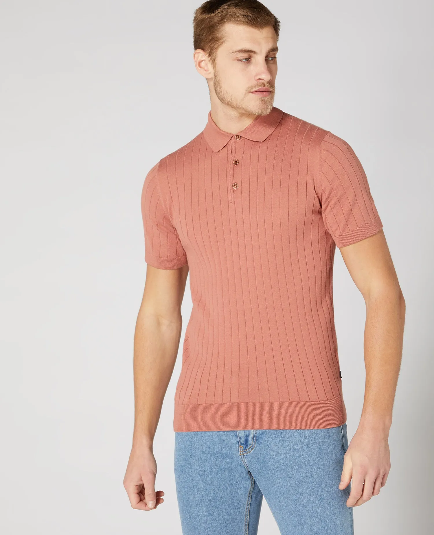 REMUS UOMO® Knitted Polo Shirt/Orange - New SS21