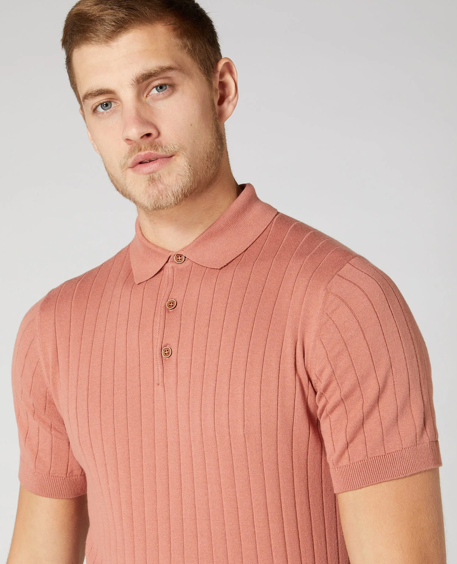 REMUS UOMO® Knitted Polo Shirt/Orange - New SS21