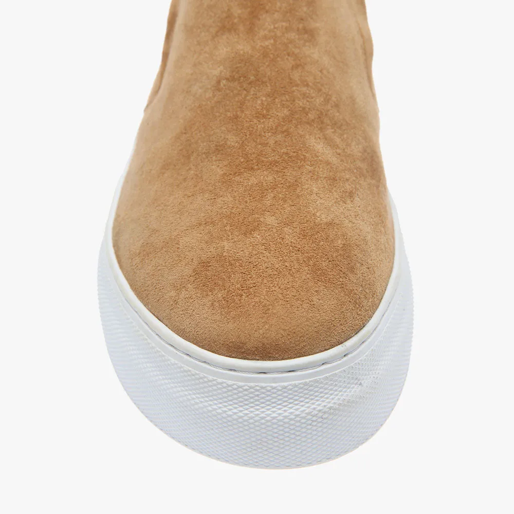 Riley Rust Suede Slip on Sneaker