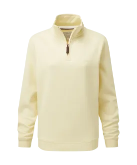 Sennen Cove Quarter Zip Sweatshirt - Pale Lemon