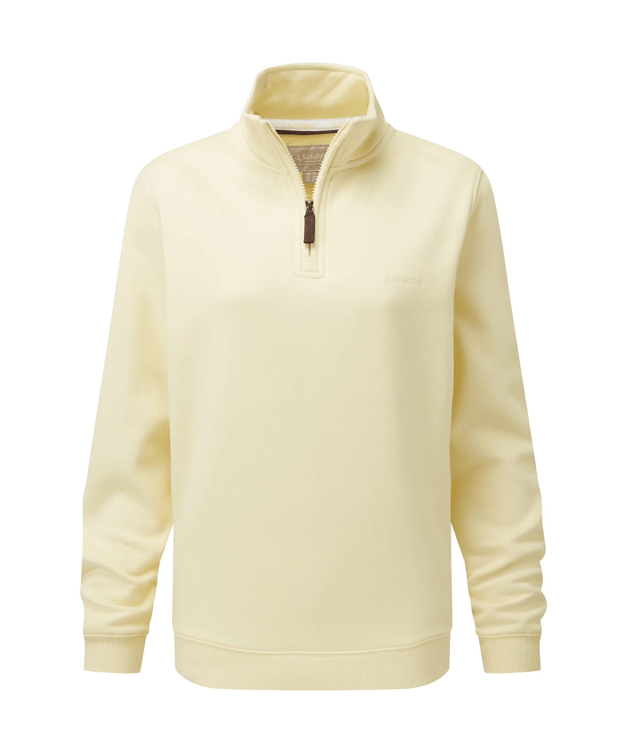 Sennen Cove Quarter Zip Sweatshirt - Pale Lemon