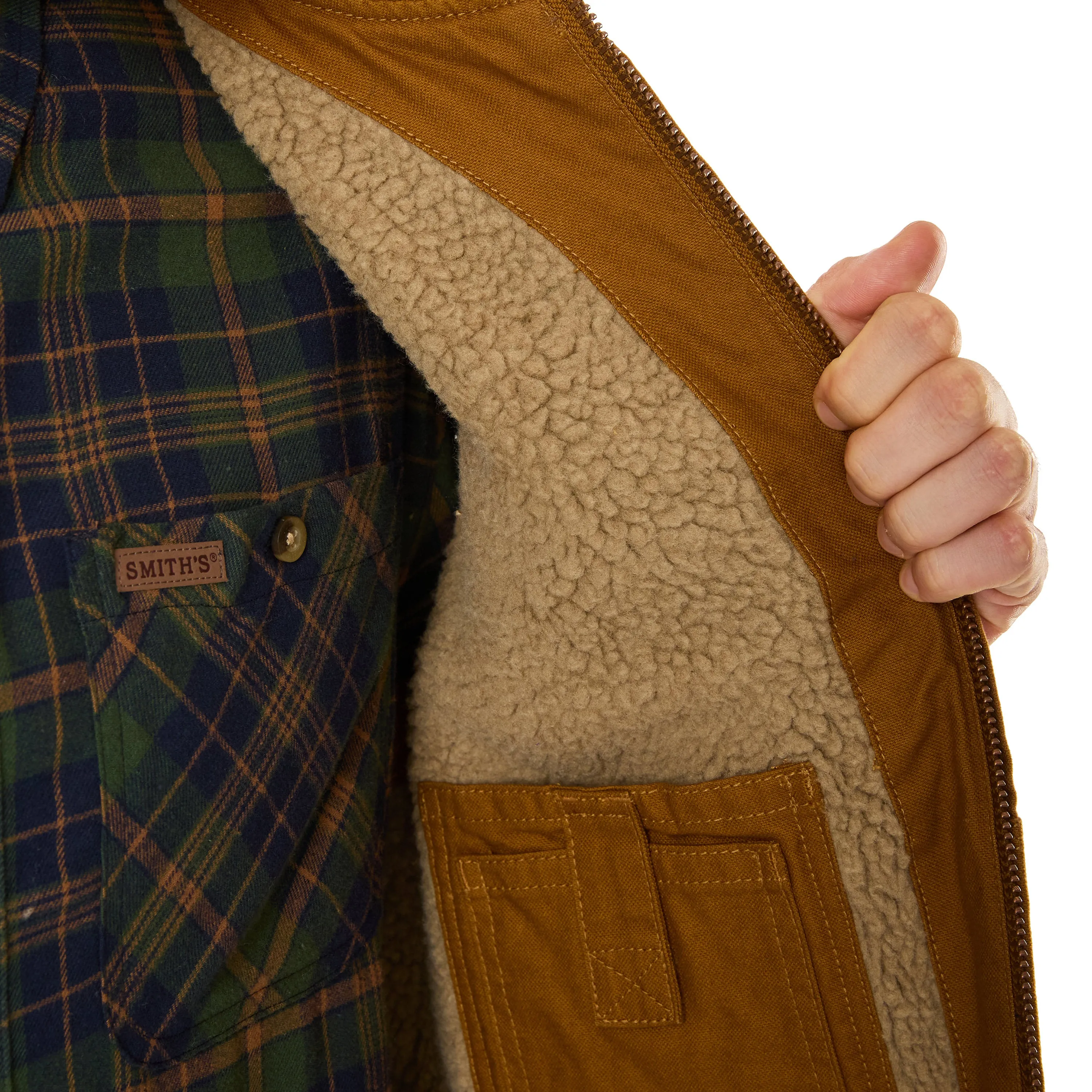 SHERPA-LINED DUCK VEST