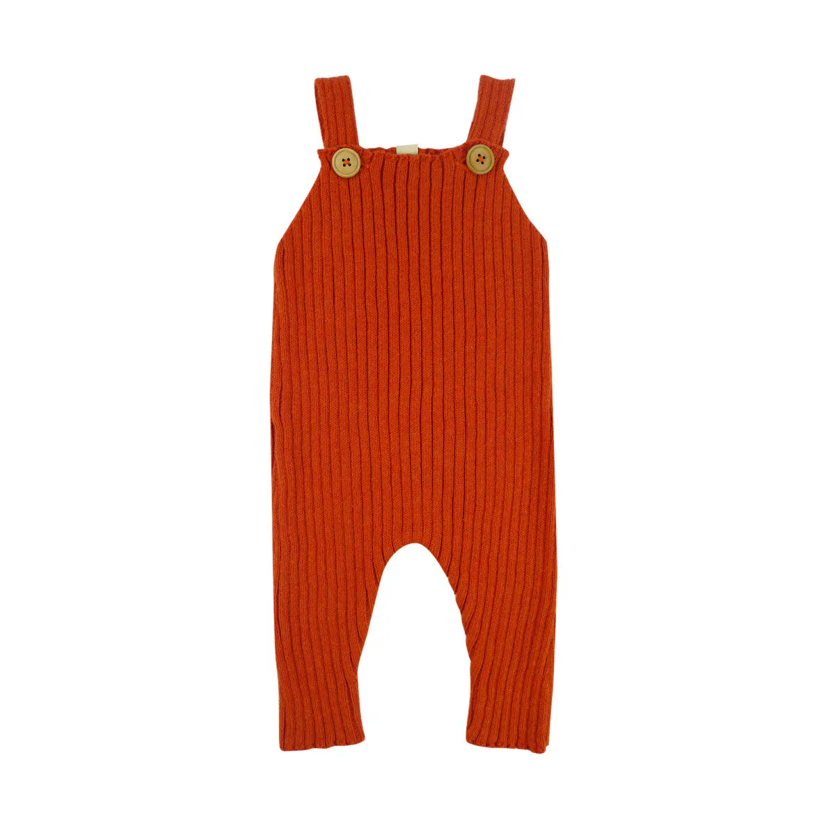 SLOTH BABY DUNGAREES (TOMATO RED)