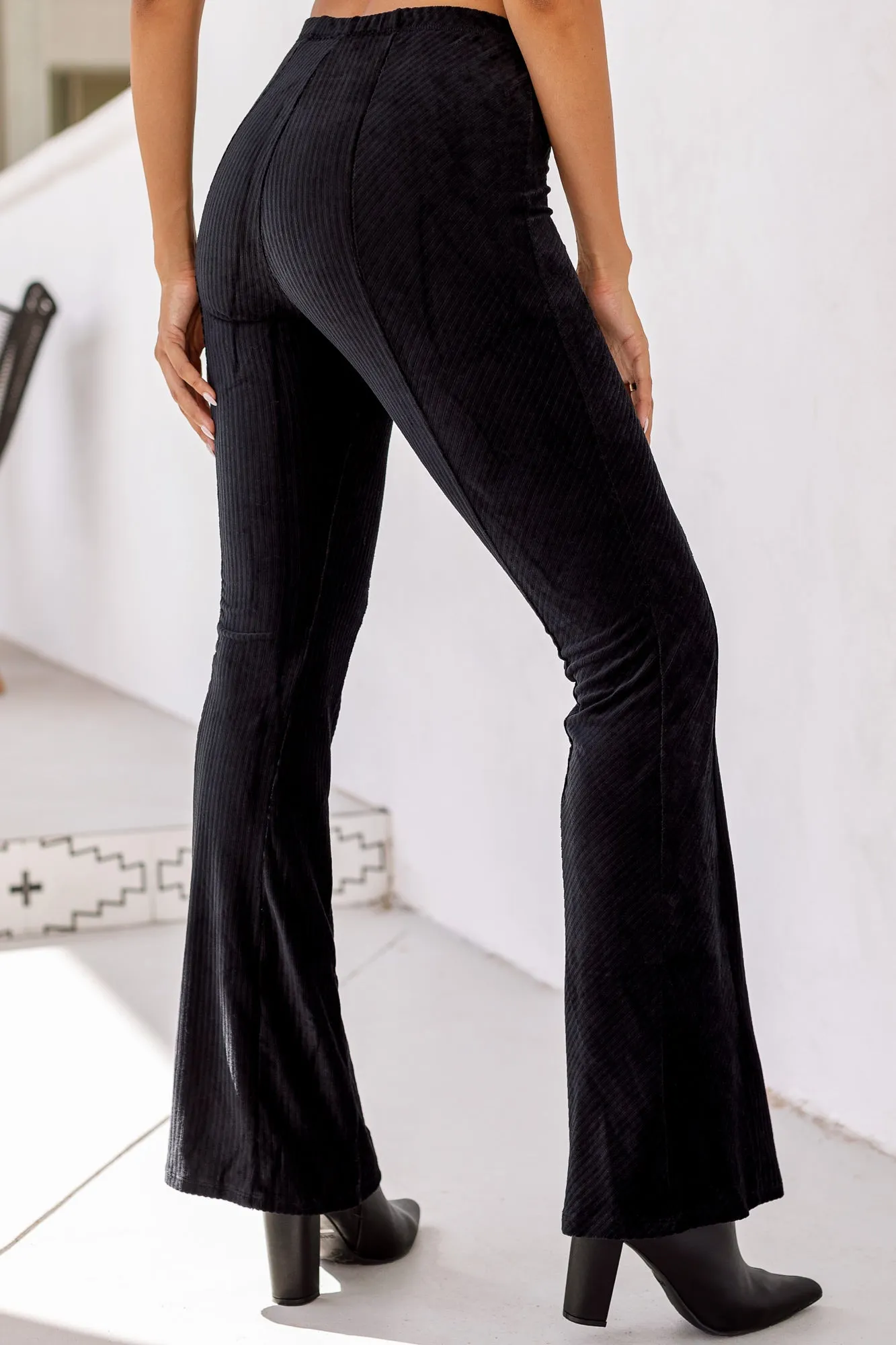 Stevie High Waisted Black Pants