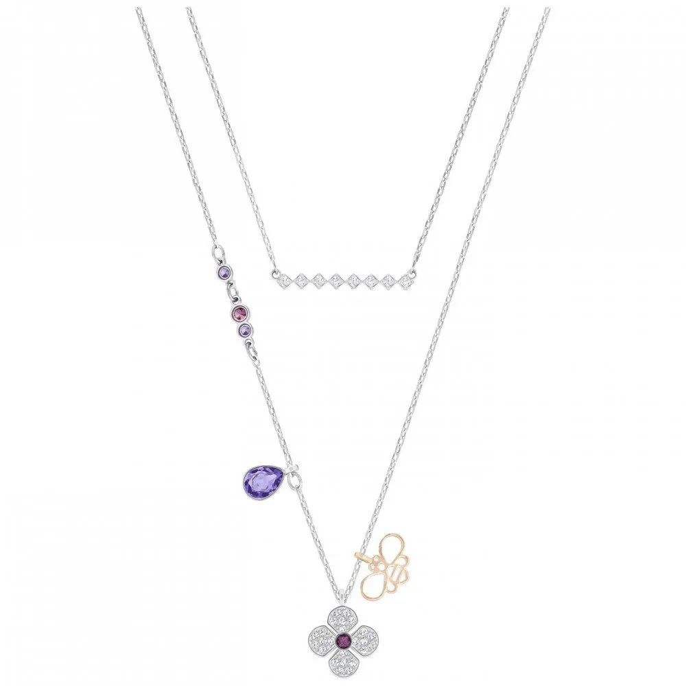 SWAROVSKI Glowing Clover Necklace - Purple #5273297