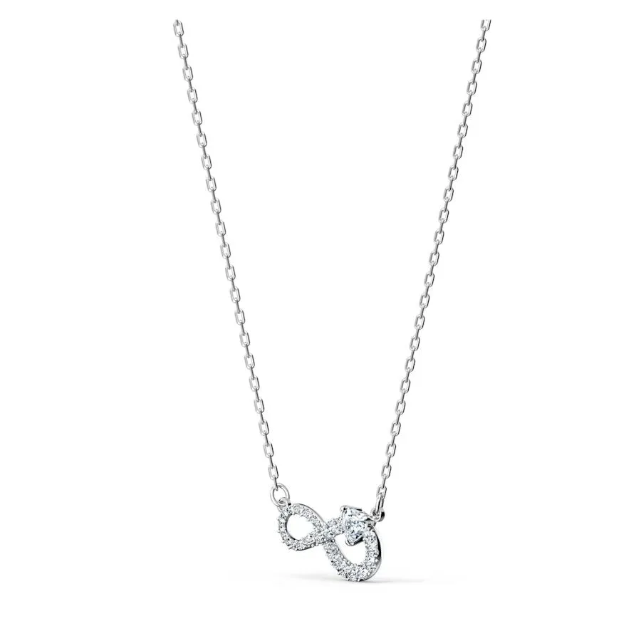 SWAROVSKI Infinity necklace 5520576, Infinity, White, Rhodium plated